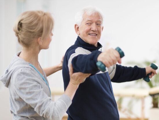 Senior Man After Stroke