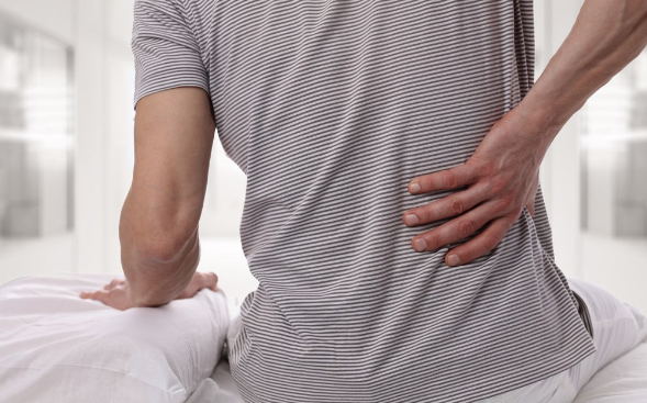 Man with chronic back pain.