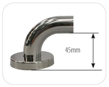 Roma Stainless Steel Rail 600 x 600 x 90 degrees - Image 3